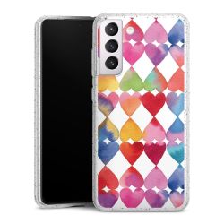 Silikon Glitter Case transparent-silber