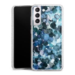 Silikon Glitter Case transparent-silber