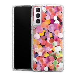 Silikon Glitter Case transparent-silber