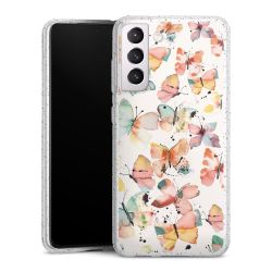 Silikon Glitter Case transparent-silber