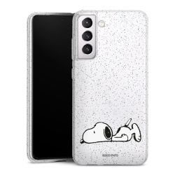 Silikon Glitter Case transparent-silber