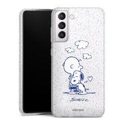 Silikon Glitter Case transparent-silber
