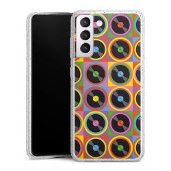 Silikon Glitter Case transparent-silber