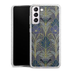 Silikon Glitter Case transparent-silber