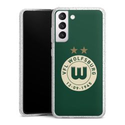 Silikon Glitter Case transparent-silber