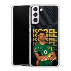 Silikon Glitter Case transparent-silber