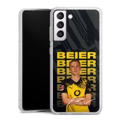 Silikon Glitter Case transparent-silber