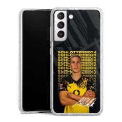 Silikon Glitter Case transparent-silber