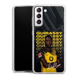 Silikon Glitter Case transparent-silber