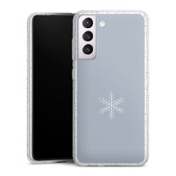 Silikon Glitter Case transparent-silber