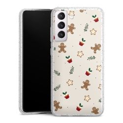 Silikon Glitter Case transparent-silber