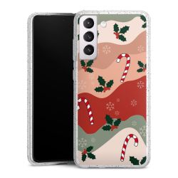 Silikon Glitter Case transparent-silber