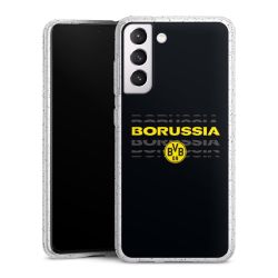 Silikon Glitter Case transparent-silber