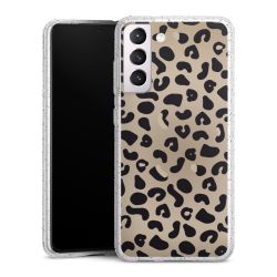 Silikon Glitter Case transparent-silber