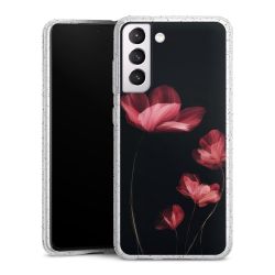 Silikon Glitter Case transparent-silber