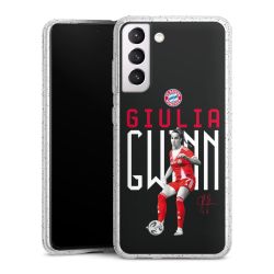 Silikon Glitter Case transparent-silber