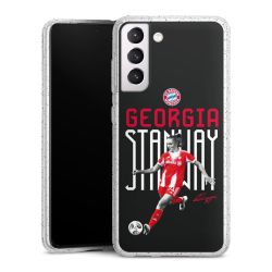 Silikon Glitter Case transparent-silber