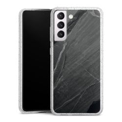 Silikon Glitter Case transparent-silber