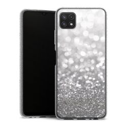 Silicone Glitter Case silver glitter