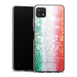 Silicone Glitter Case silver glitter