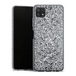 Silicone Glitter Case silver glitter