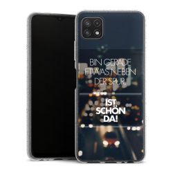 Silikon Glitter Case transparent-silber