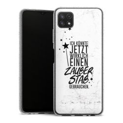 Silikon Glitter Case transparent-silber