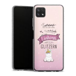 Silikon Glitter Case transparent-silber