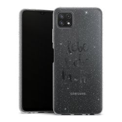 Silikon Glitter Case transparent-silber