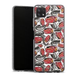 Silikon Glitter Case transparent-silber