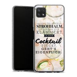 Silikon Glitter Case transparent-silber