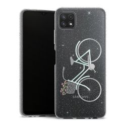 Silicone Glitter Case silver glitter