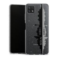 Silikon Glitter Case transparent-silber