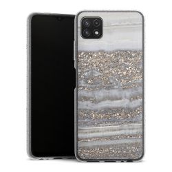 Silicone Glitter Case silver glitter