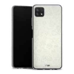 Silikon Glitter Case transparent-silber