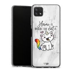 Silikon Glitter Case transparent-silber