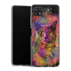 Silikon Glitter Case transparent-silber