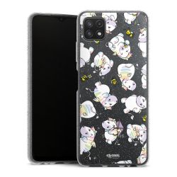 Silikon Glitter Case transparent-silber