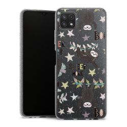 Silicone Glitter Case silver glitter