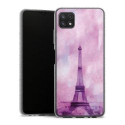 Silikon Glitter Case transparent-silber