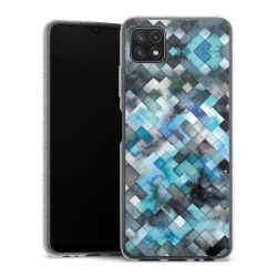 Silicone Glitter Case silver glitter