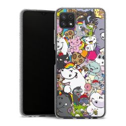 Silikon Glitter Case transparent-silber