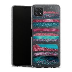 Silicone Glitter Case silver glitter