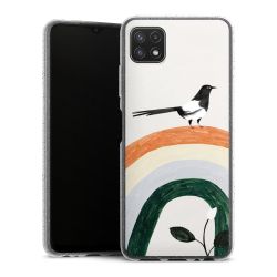 Silikon Glitter Case transparent-silber