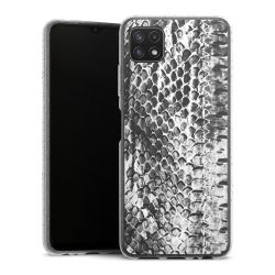 Silicone Glitter Case silver glitter