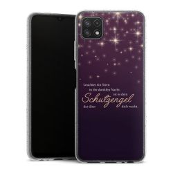 Silikon Glitter Case transparent-silber