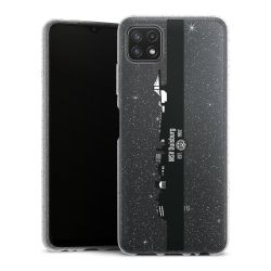 Silikon Glitter Case transparent-silber