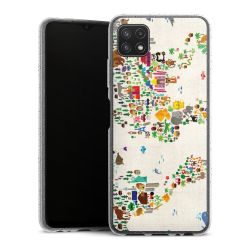 Silicone Glitter Case silver glitter