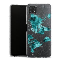 Silicone Glitter Case silver glitter