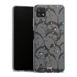 Silikon Glitter Case transparent-silber